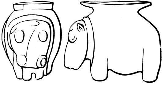 Рис. 4. Сосудик-слон из слоновой кости из Матмары. Первая половина IV тысячелетия