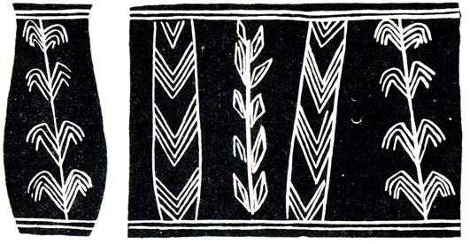 Рис. 33. Изображение растений на египетской керамике. Первая половина IV тысячелетия