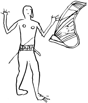 Рис. 54. Наскальное изображение мужчины из Мегиддо. Вторая половина IV тысячелетия